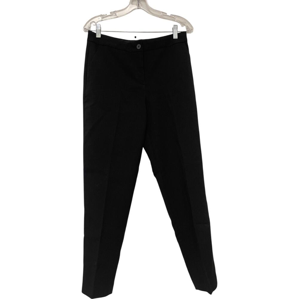 Armani Exchange Dress Pants Womens Size 6 Black Regular Fit Tapered Leg Mid Rise